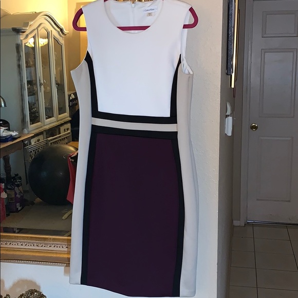 Calvin Klein Dresses & Skirts - Classic-Calvin Klein colorblock scuba dress